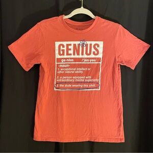 Boys’ Light Red Genius Definition:The Dude Wearing This Graphic Short Sleeve Tee